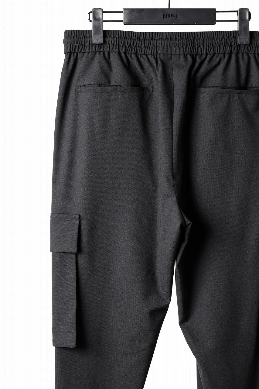 Juun.J Wool Blended Cargo Jogger (BLACK) - Image 13