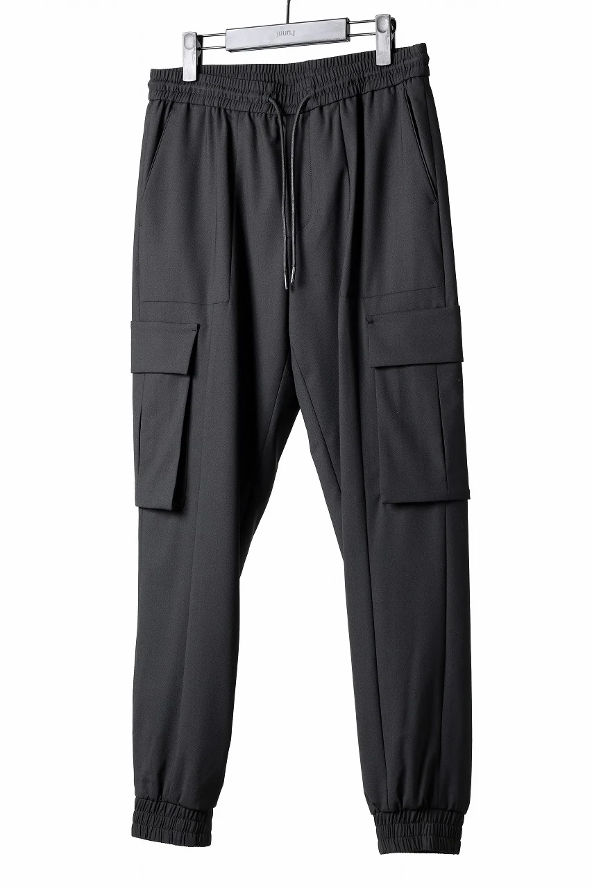 Juun.J Wool Blended Cargo Jogger (BLACK) - Image 2