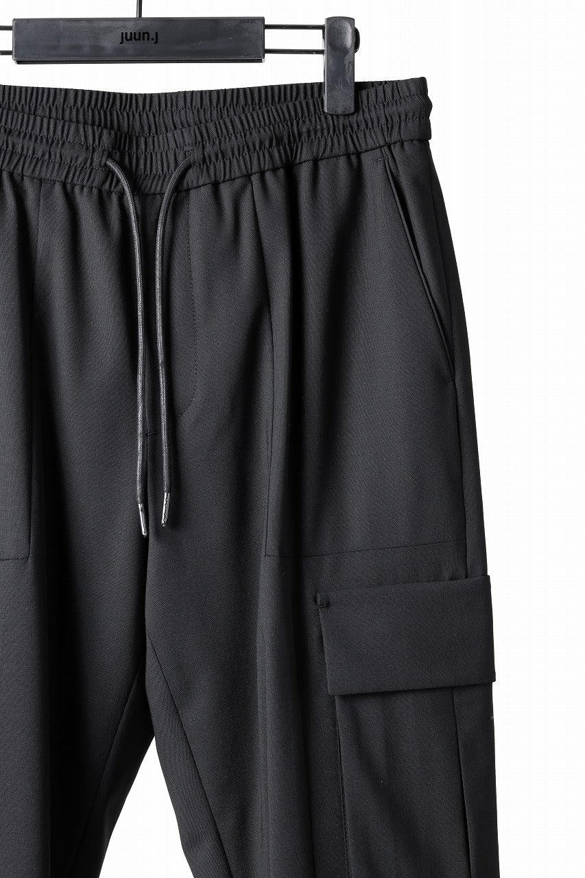 Juun.J Wool Blended Cargo Jogger (BLACK) - Image 6