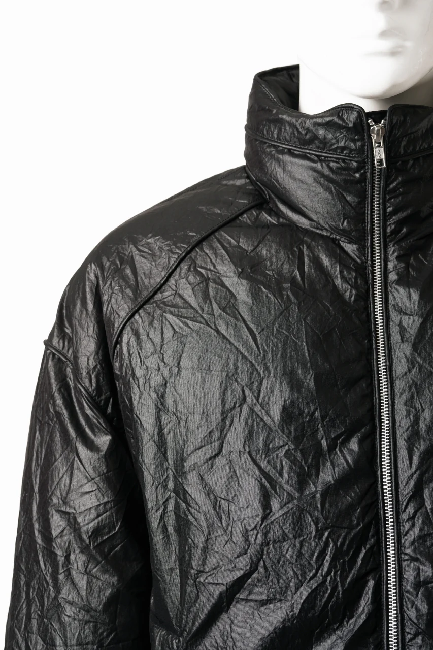 Juun.J Wrinkle Nylon Stand Collar Goose Down Blouson (BLACK) - Image 3