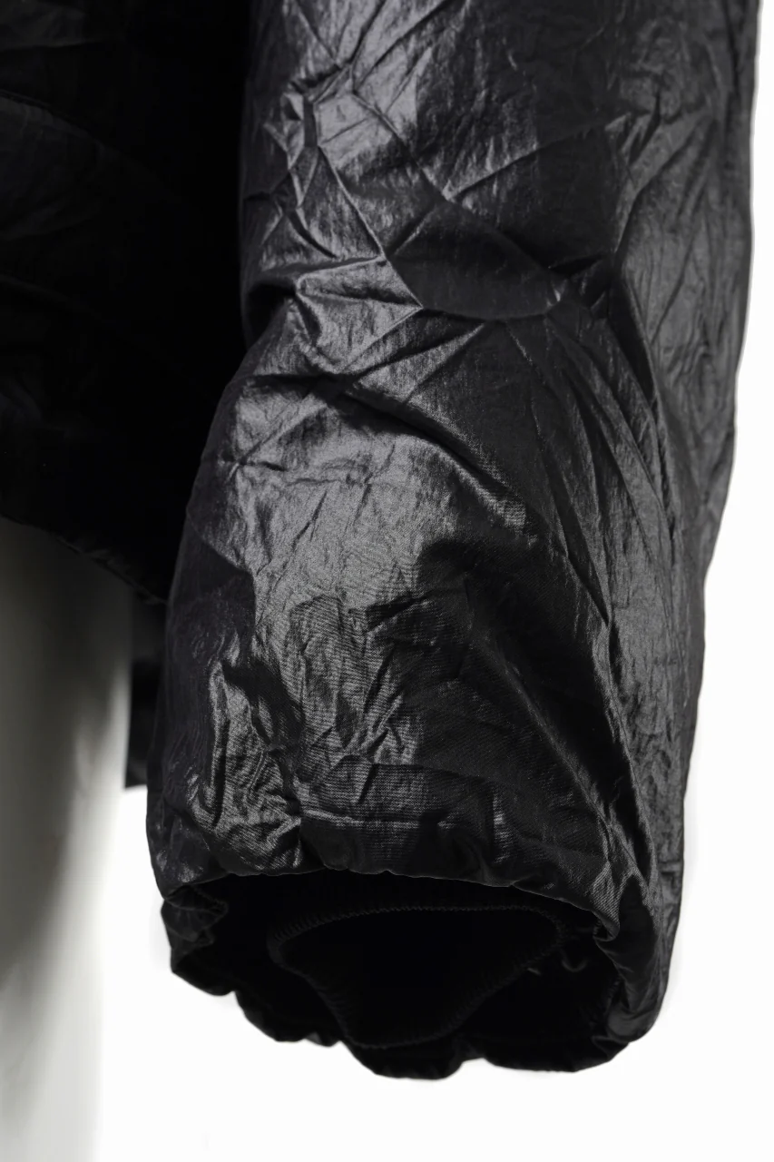 Juun.J Wrinkle Nylon Stand Collar Goose Down Blouson (BLACK) - Image 4