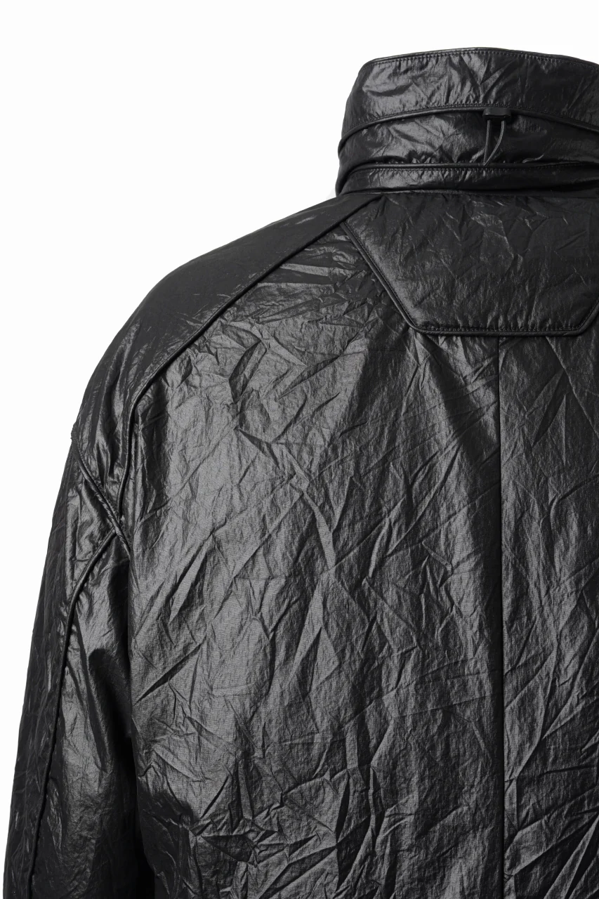Juun.J Wrinkle Nylon Stand Collar Goose Down Blouson (BLACK) - Image 8
