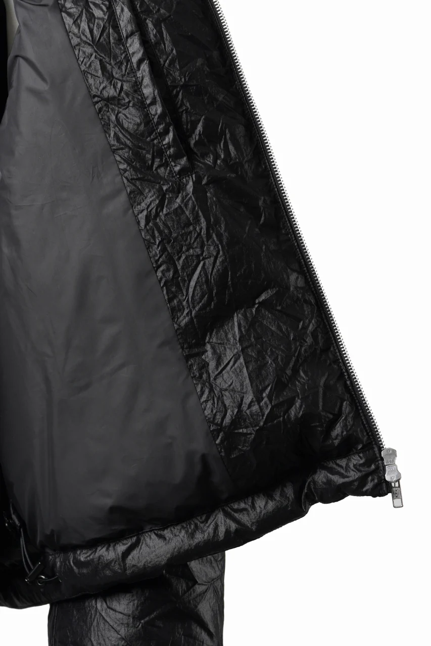 Juun.J Wrinkle Nylon Stand Collar Goose Down Blouson (BLACK) - Image 9