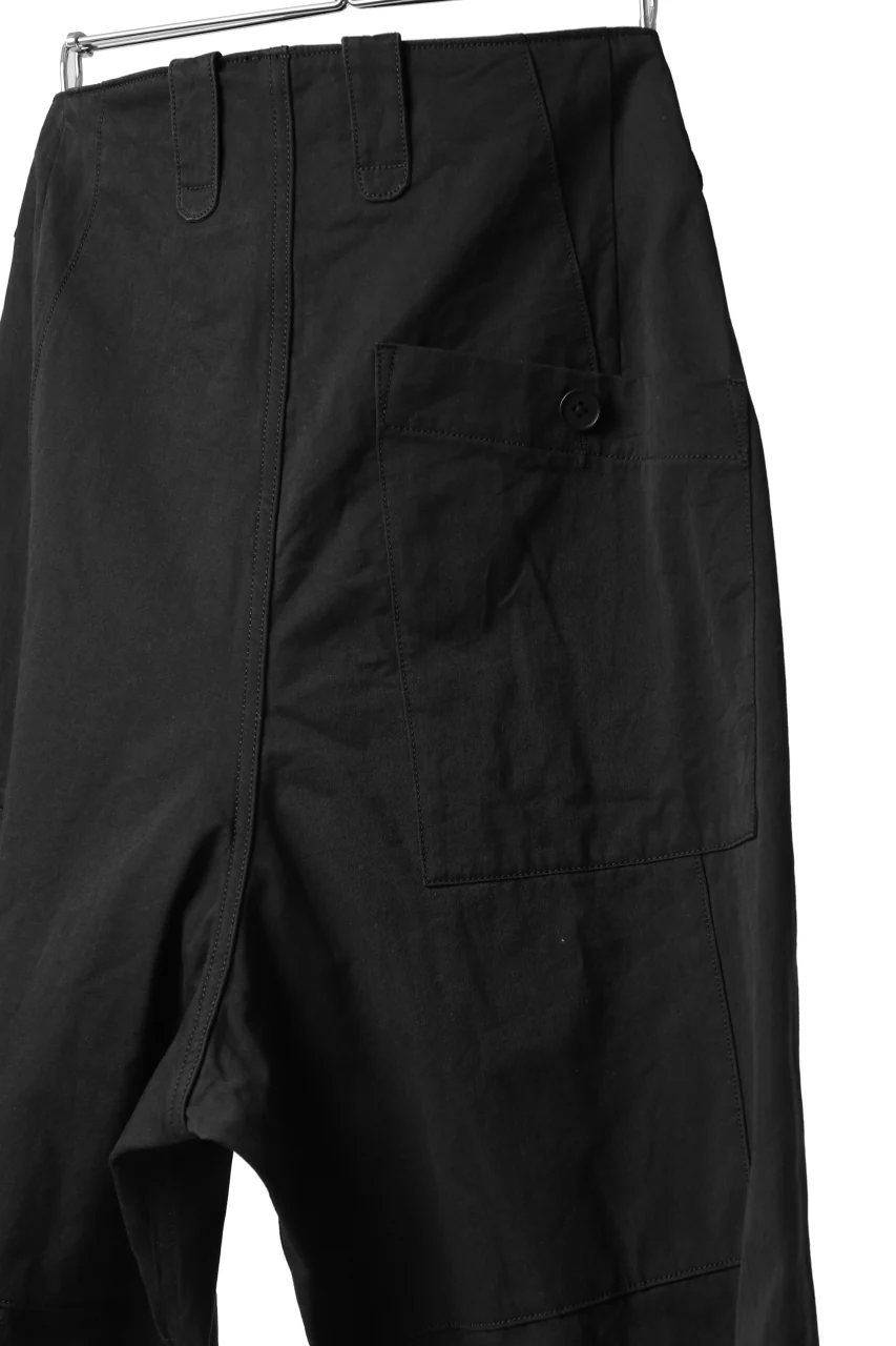 KLASICA 1960 (C-Twill) CARGO POCKET TROUSERS / HIGH DENSITY MATT TWILL (BLACK) - Image 15