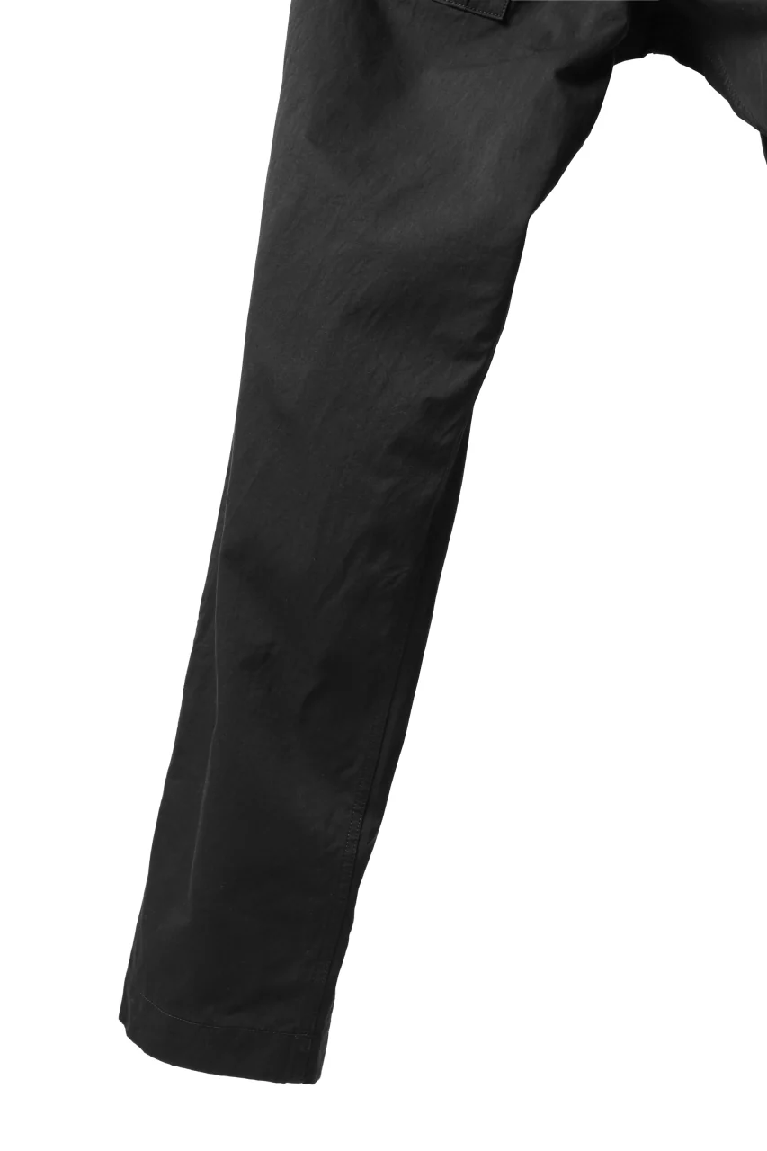 KLASICA 1960 (C-Twill) CARGO POCKET TROUSERS / HIGH DENSITY MATT TWILL (BLACK) - Image 5