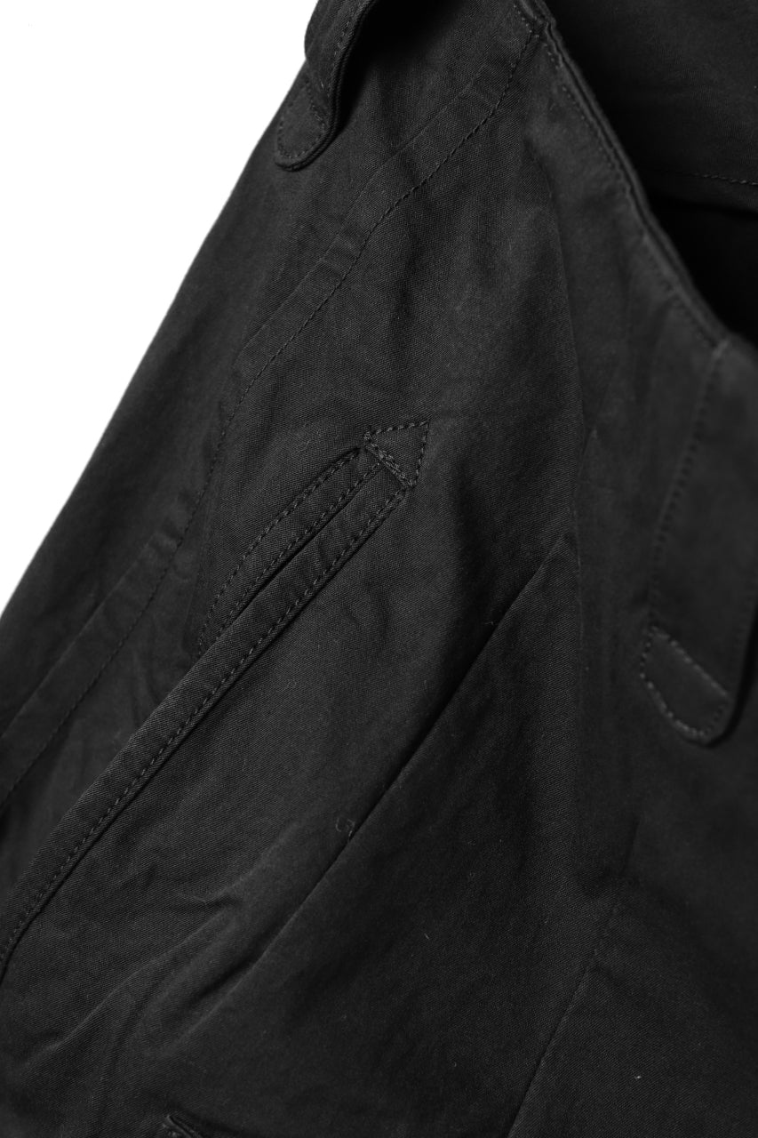 KLASICA 1960 (C-Twill) CARGO POCKET TROUSERS / HIGH DENSITY MATT TWILL (BLACK) - Image 6
