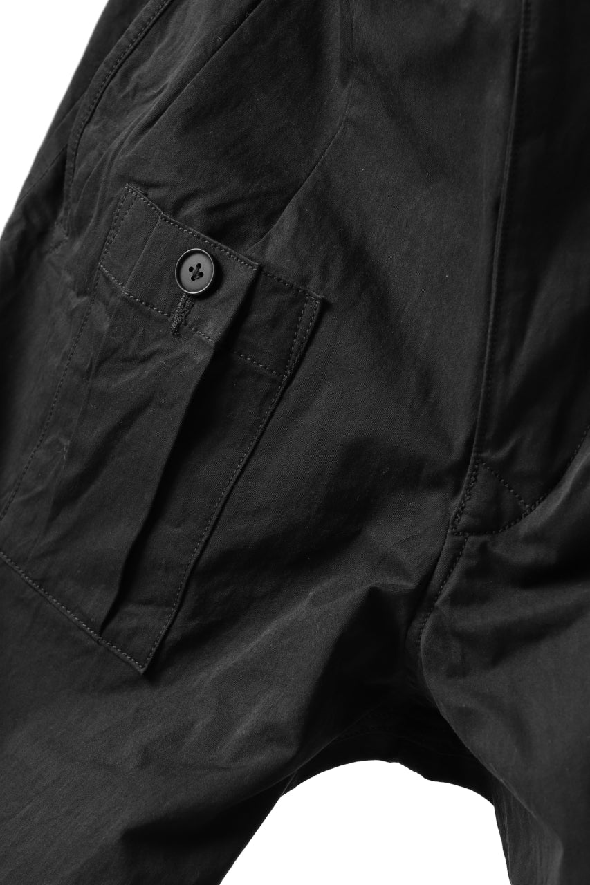 KLASICA 1960 (C-Twill) CARGO POCKET TROUSERS / HIGH DENSITY MATT TWILL (BLACK) - Image 7
