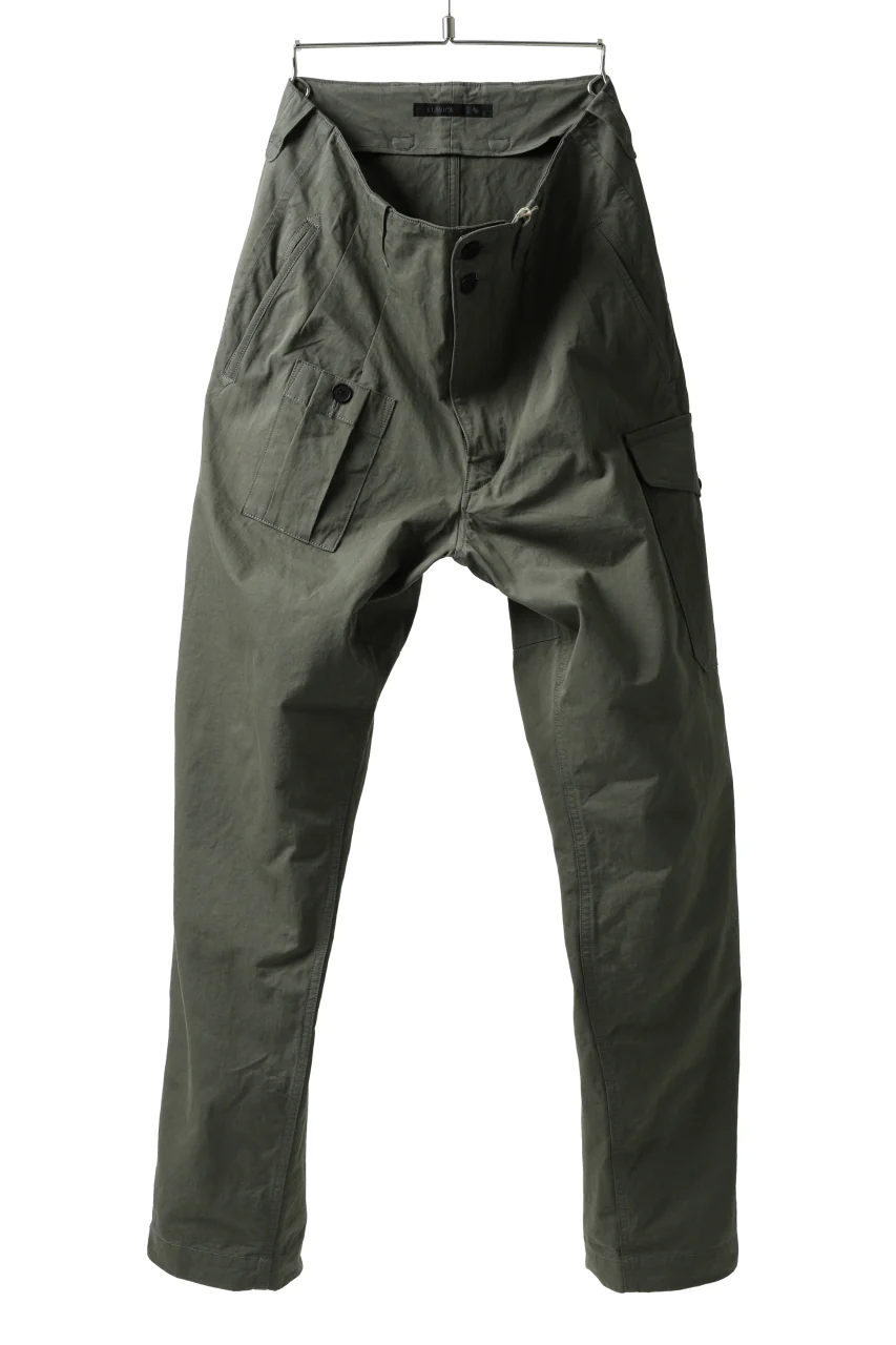 KLASICA 1960 (C-Twill) CARGO POCKET TROUSERS / HIGH DENSITY MATT TWILL (OLIVE)