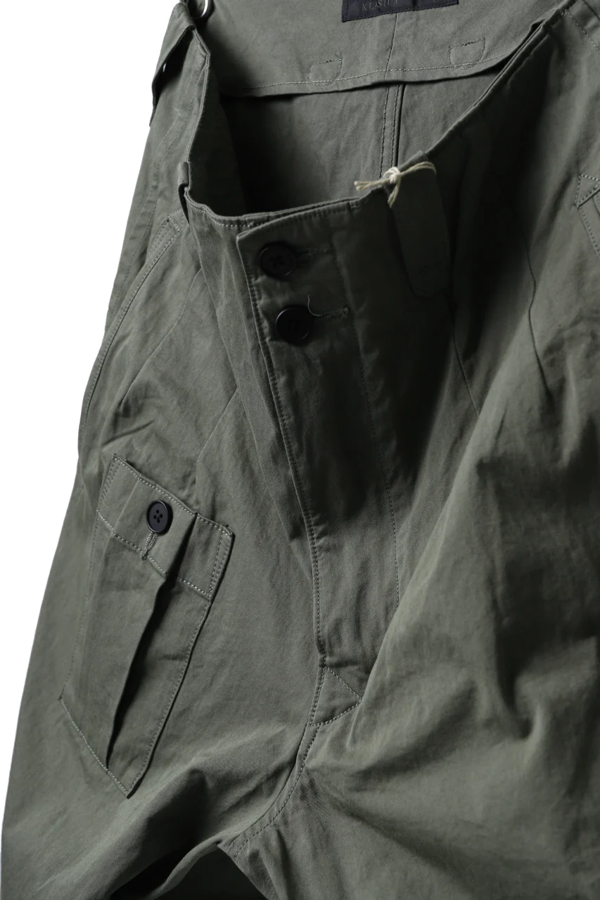 KLASICA 1960 (C-Twill) CARGO POCKET TROUSERS / HIGH DENSITY MATT TWILL (OLIVE) - Image 10