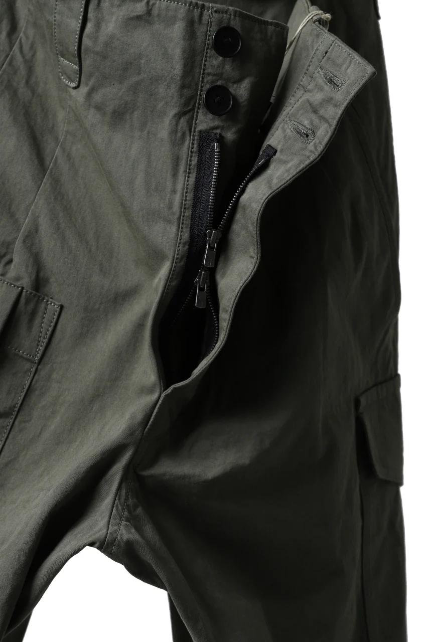 KLASICA 1960 (C-Twill) CARGO POCKET TROUSERS / HIGH DENSITY MATT TWILL (OLIVE) - Image 12