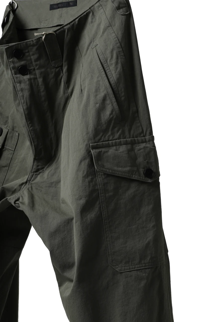 KLASICA 1960 (C-Twill) CARGO POCKET TROUSERS / HIGH DENSITY MATT TWILL (OLIVE) - Image 14