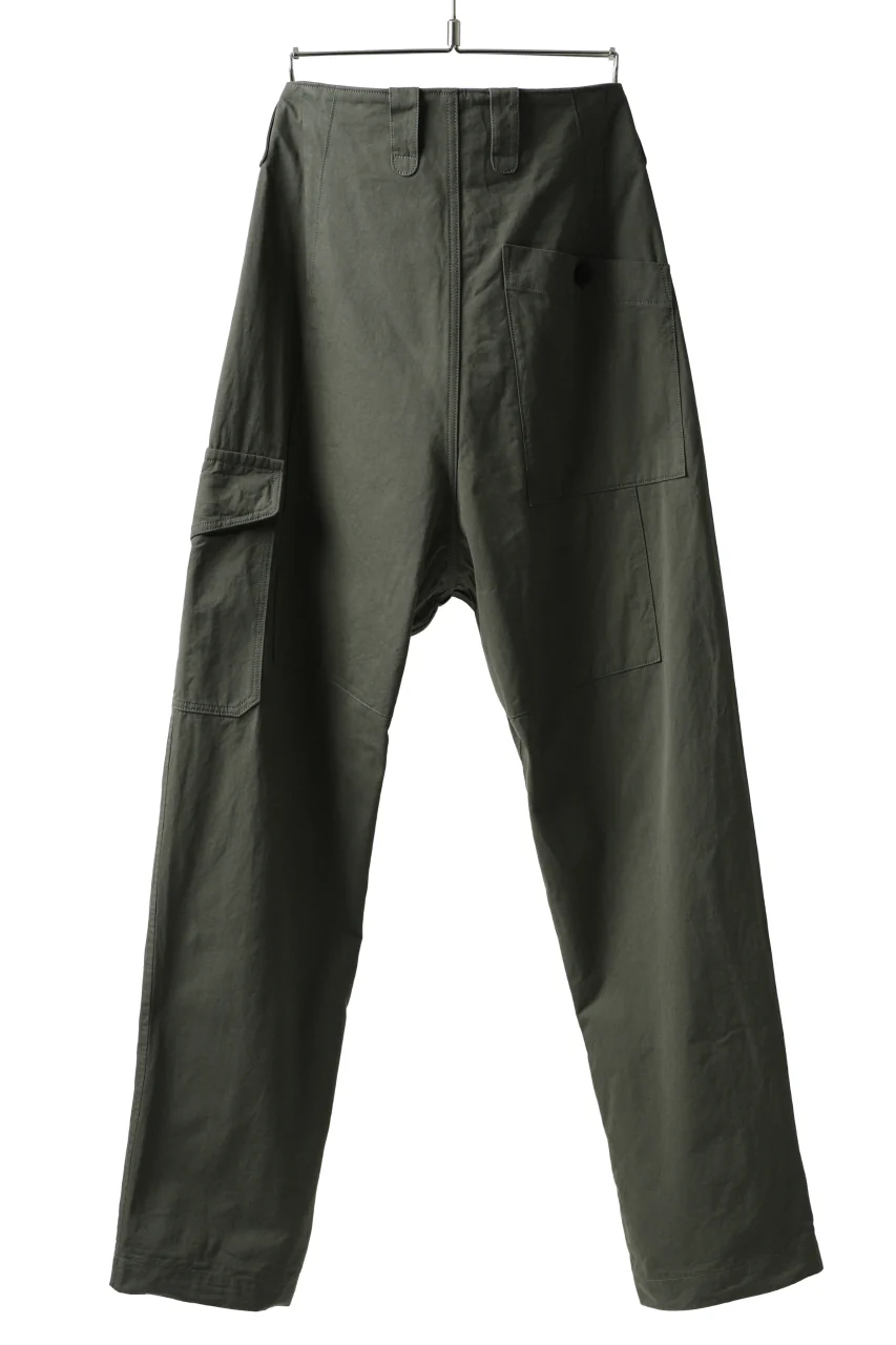 KLASICA 1960 (C-Twill) CARGO POCKET TROUSERS / HIGH DENSITY MATT TWILL (OLIVE) - Image 3