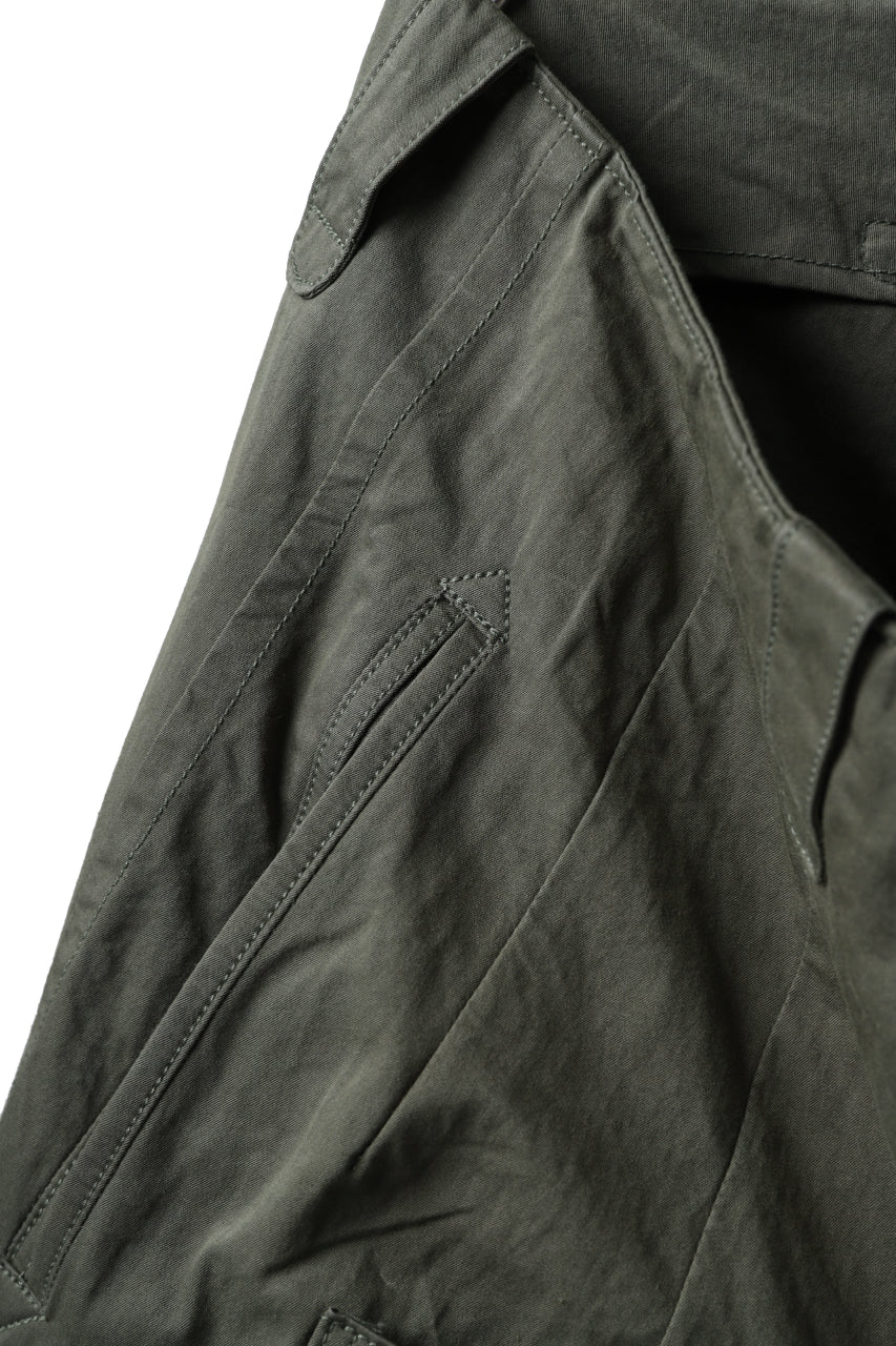 KLASICA 1960 (C-Twill) CARGO POCKET TROUSERS / HIGH DENSITY MATT TWILL (OLIVE) - Image 6