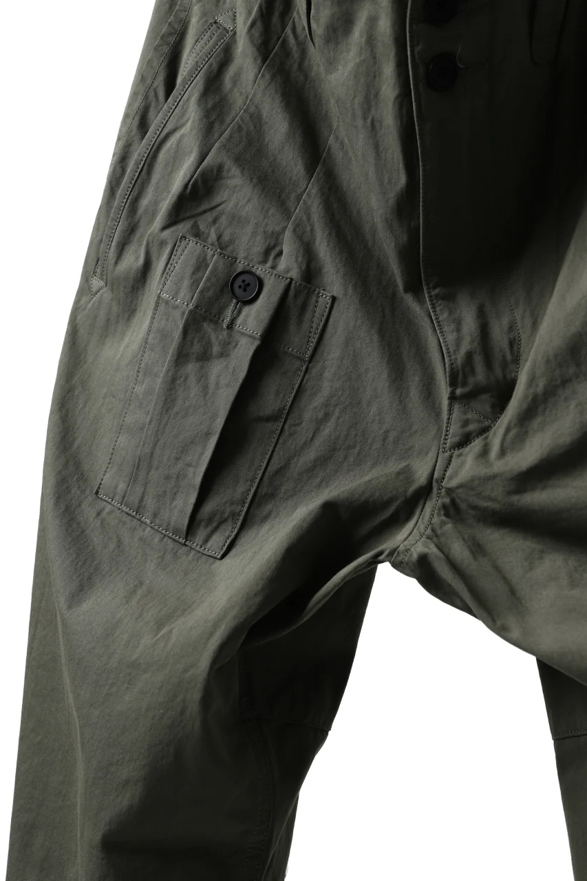 KLASICA 1960 (C-Twill) CARGO POCKET TROUSERS / HIGH DENSITY MATT TWILL (OLIVE) - Image 7