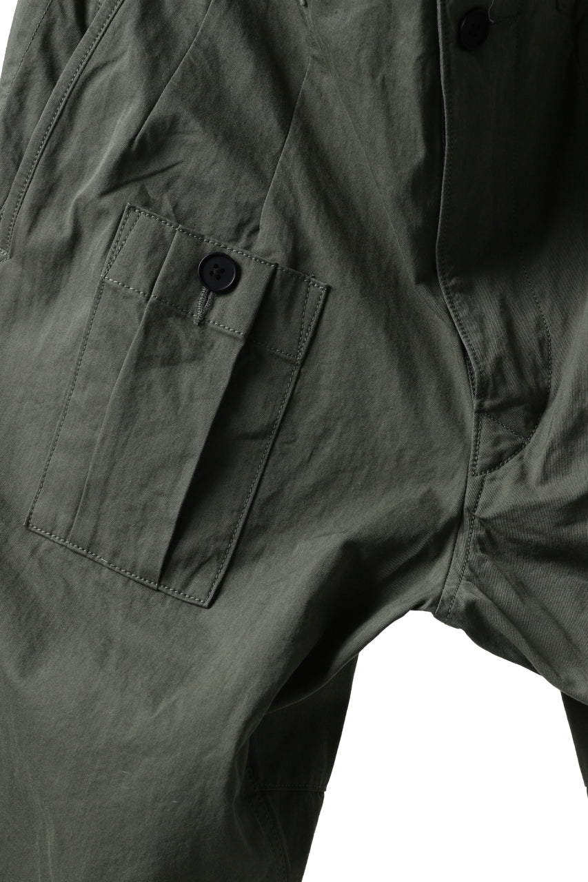 KLASICA 1960 (C-Twill) CARGO POCKET TROUSERS / HIGH DENSITY MATT TWILL (OLIVE) - Image 8
