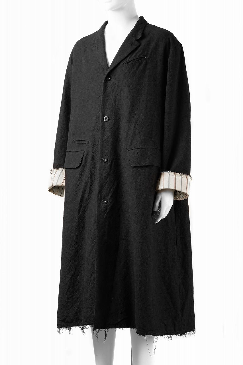 KLASICA "1983" CUT OFF CLASSIC STRAIGHT COAT / ALEXANDER TWILL MATT MIX (COAL BLACK) - Image 3