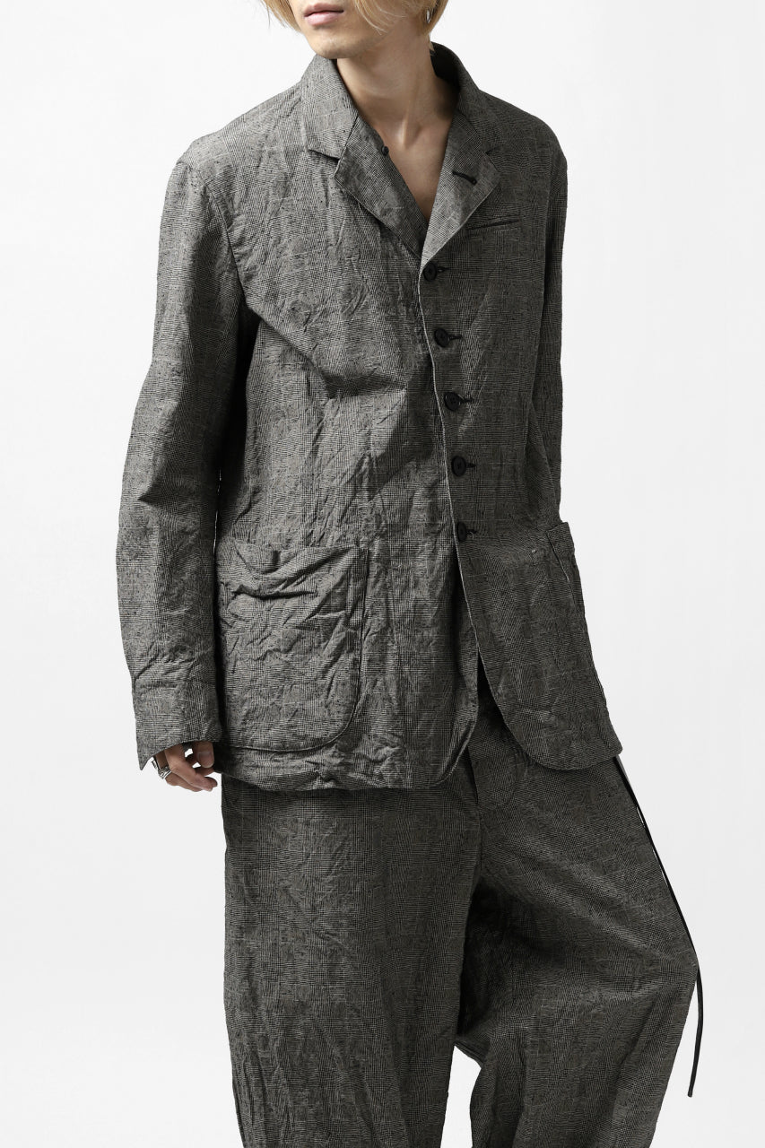 KLASICA ANNE TRAVELER'S BLAZER / ORIGINAL PONGEE NEP (GLEN CHECK) - Image 11