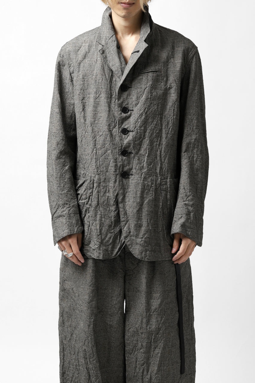 KLASICA ANNE TRAVELER'S BLAZER / ORIGINAL PONGEE NEP (GLEN CHECK) - Image 3