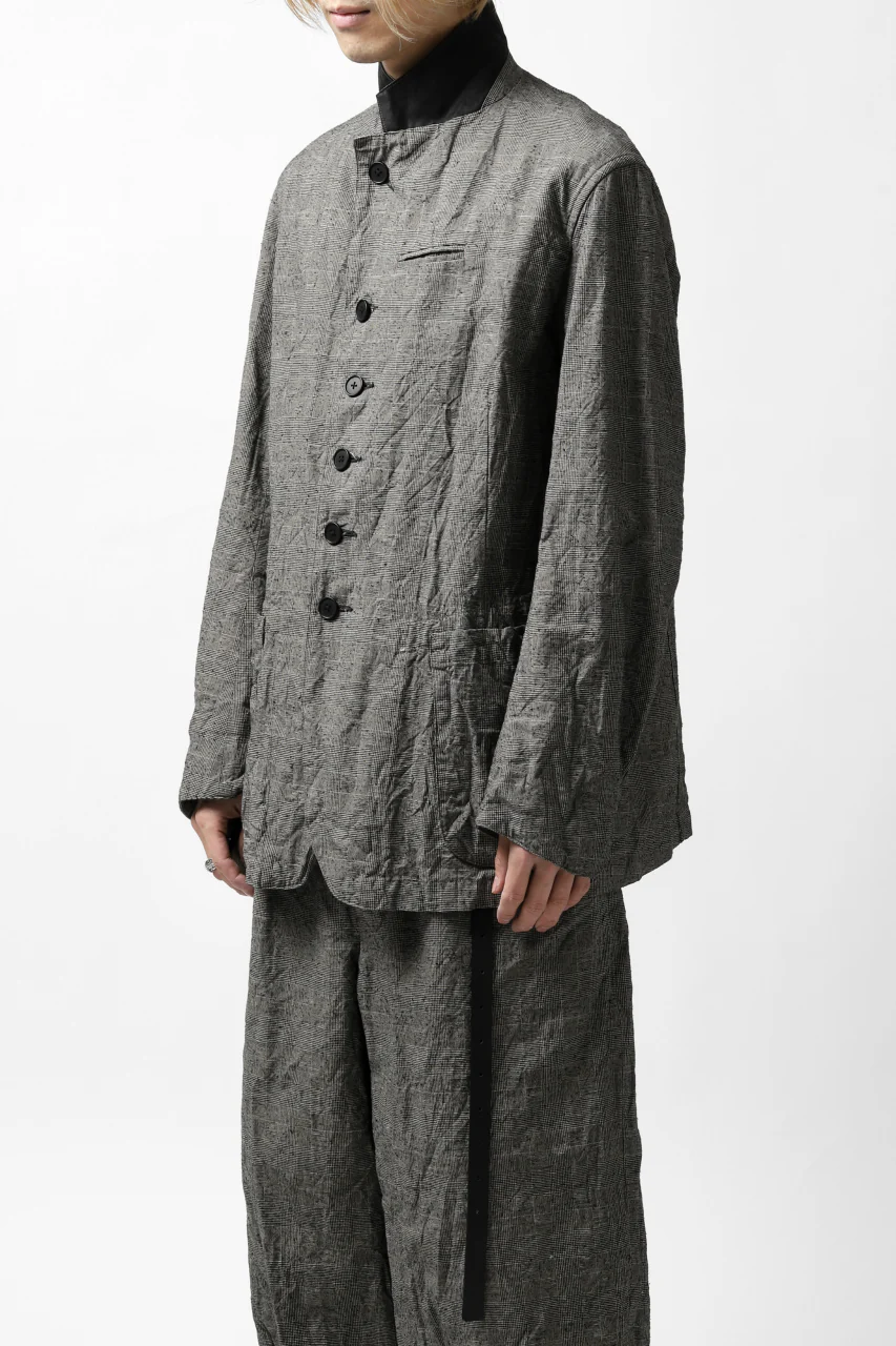 KLASICA ANNE TRAVELER'S BLAZER / ORIGINAL PONGEE NEP (GLEN CHECK) - Image 5