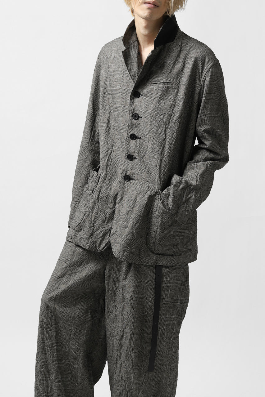 KLASICA ANNE TRAVELER'S BLAZER / ORIGINAL PONGEE NEP (GLEN CHECK) - Image 6