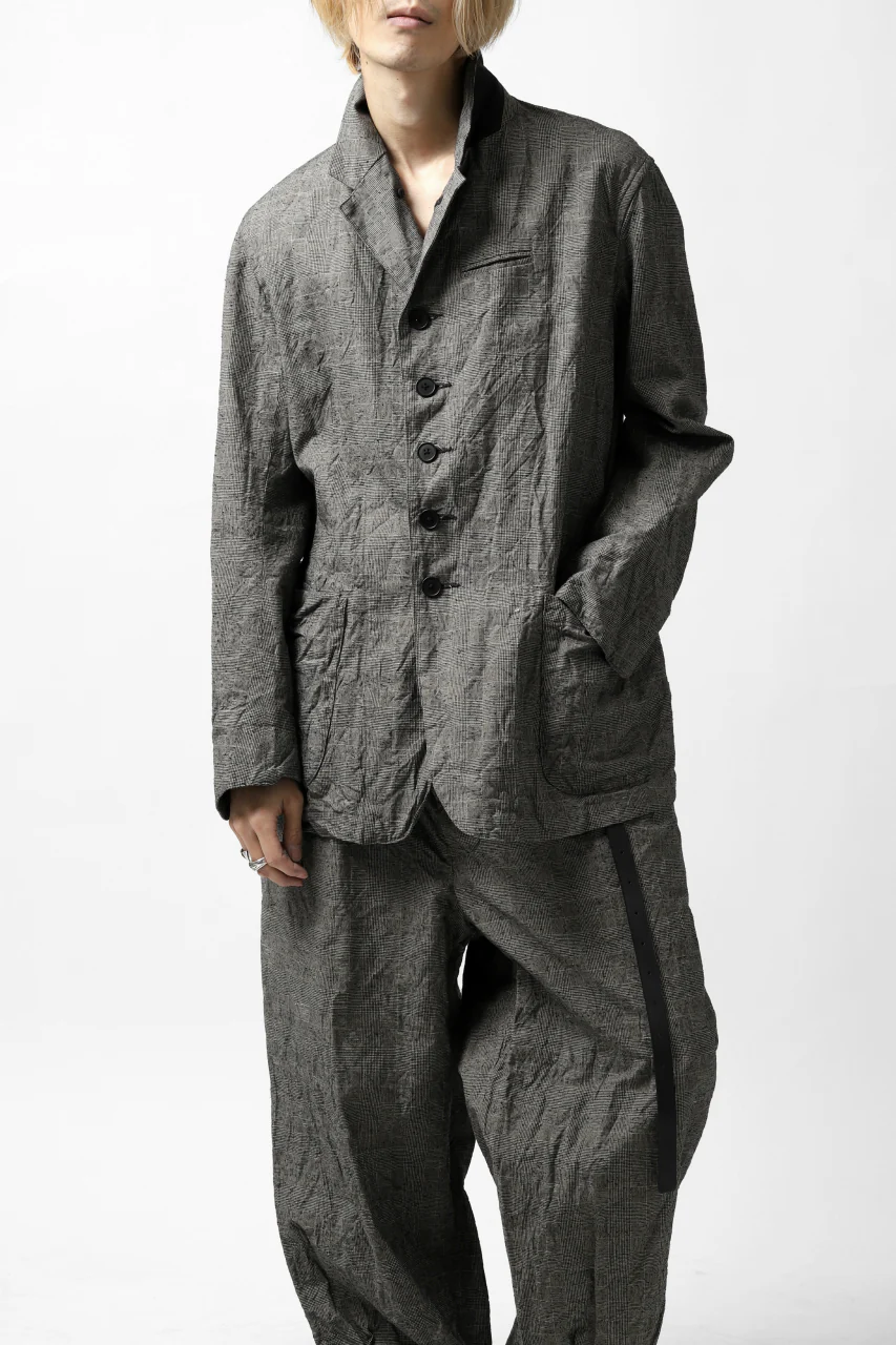 KLASICA ANNE TRAVELER'S BLAZER / ORIGINAL PONGEE NEP (GLEN CHECK) - Image 7