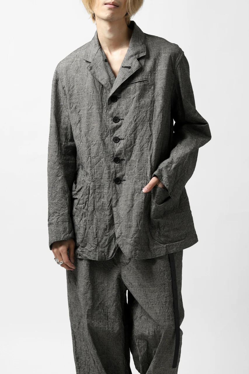 KLASICA ANNE TRAVELER'S BLAZER / ORIGINAL PONGEE NEP (GLEN CHECK) - Image 8