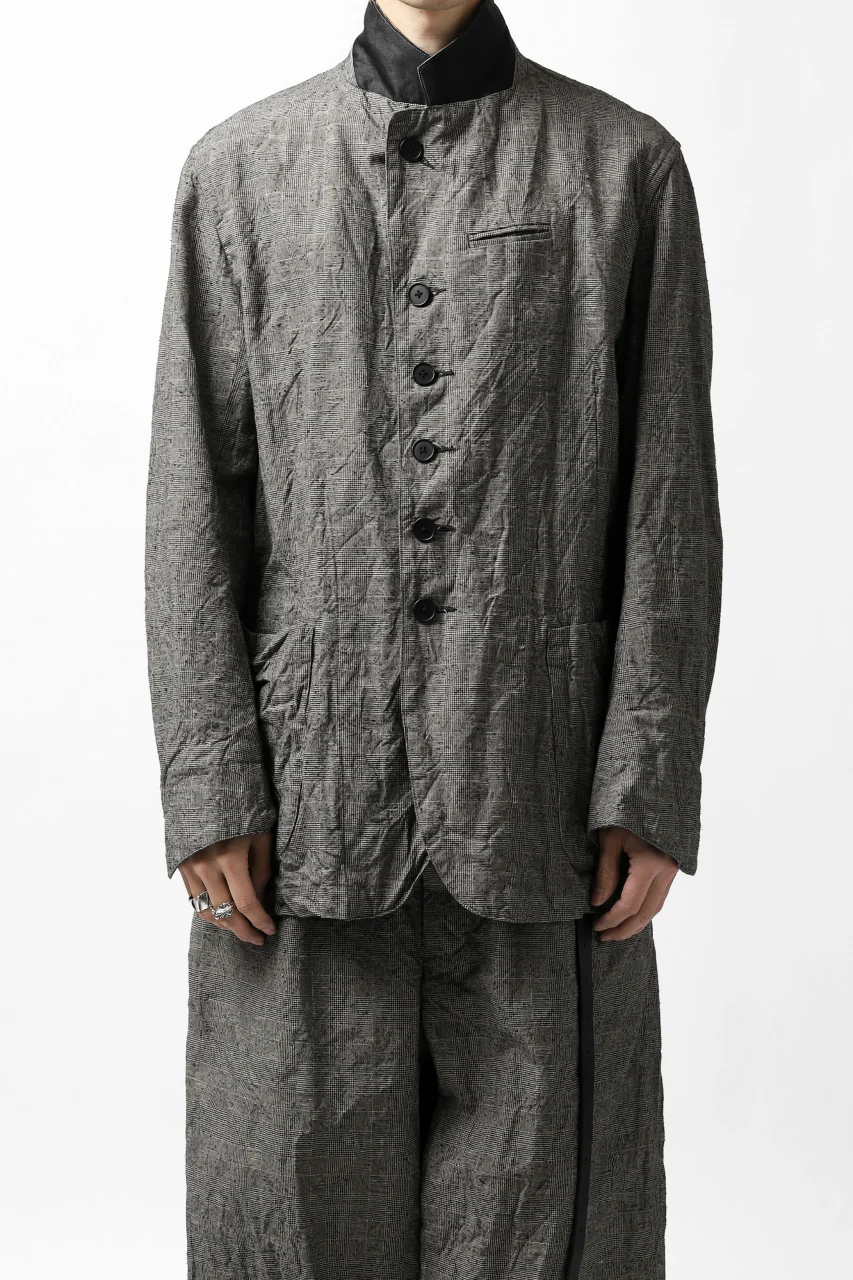 KLASICA ANNE TRAVELER'S BLAZER / ORIGINAL PONGEE NEP (GLEN CHECK) - Image 9