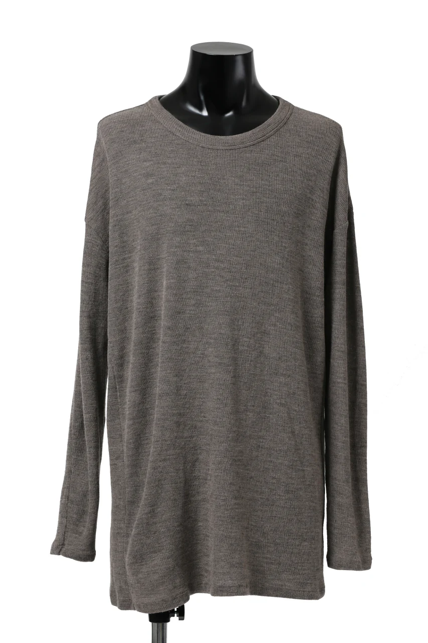 KLASICA ASLEEP CREW NECK KNIT SWEATER / WEANER WOOL RIB (FAWN)