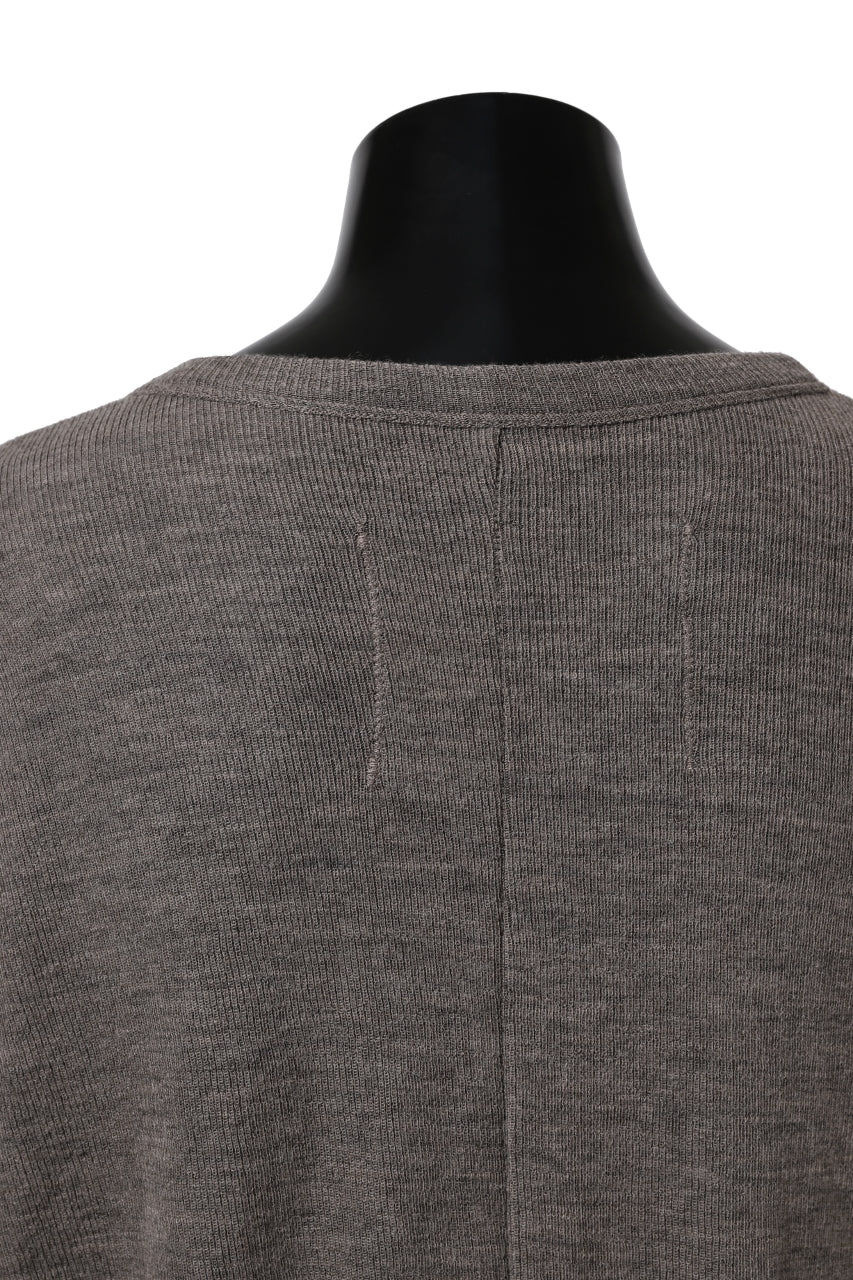 KLASICA ASLEEP CREW NECK KNIT SWEATER / WEANER WOOL RIB (FAWN) - Image 18