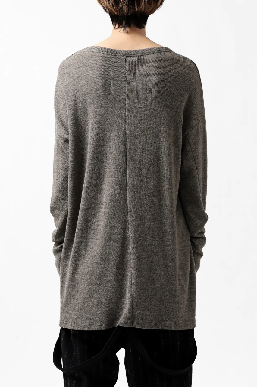 KLASICA ASLEEP CREW NECK KNIT SWEATER / WEANER WOOL RIB (FAWN) - Image 22