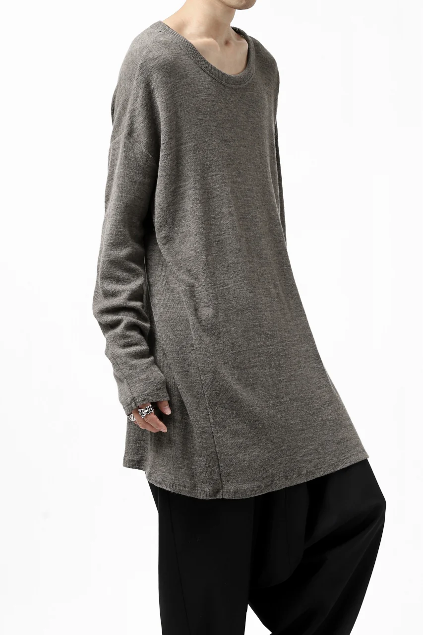 KLASICA ASLEEP CREW NECK KNIT SWEATER / WEANER WOOL RIB (FAWN) - Image 27
