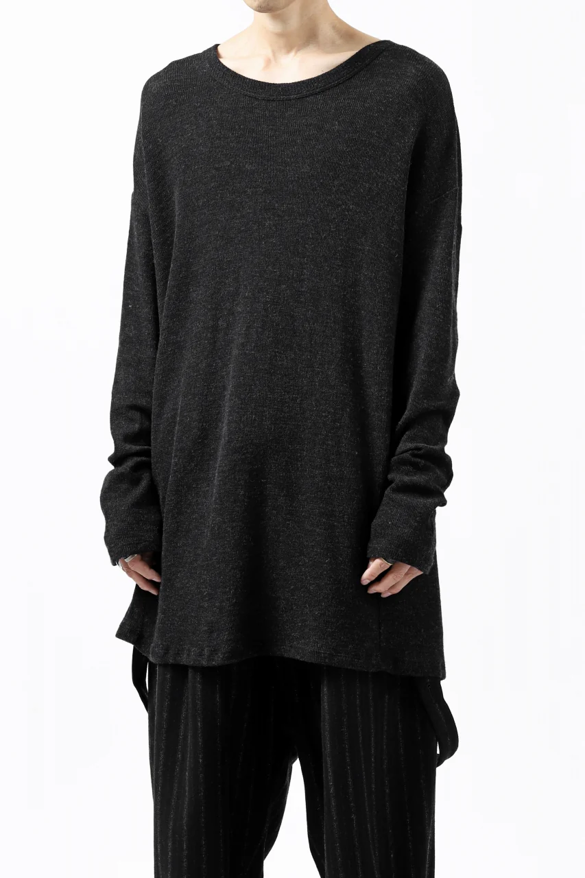 KLASICA ASLEEP CREW NECK KNIT SWEATER / WEANER WOOL RIB (SHADOW) - Image 11