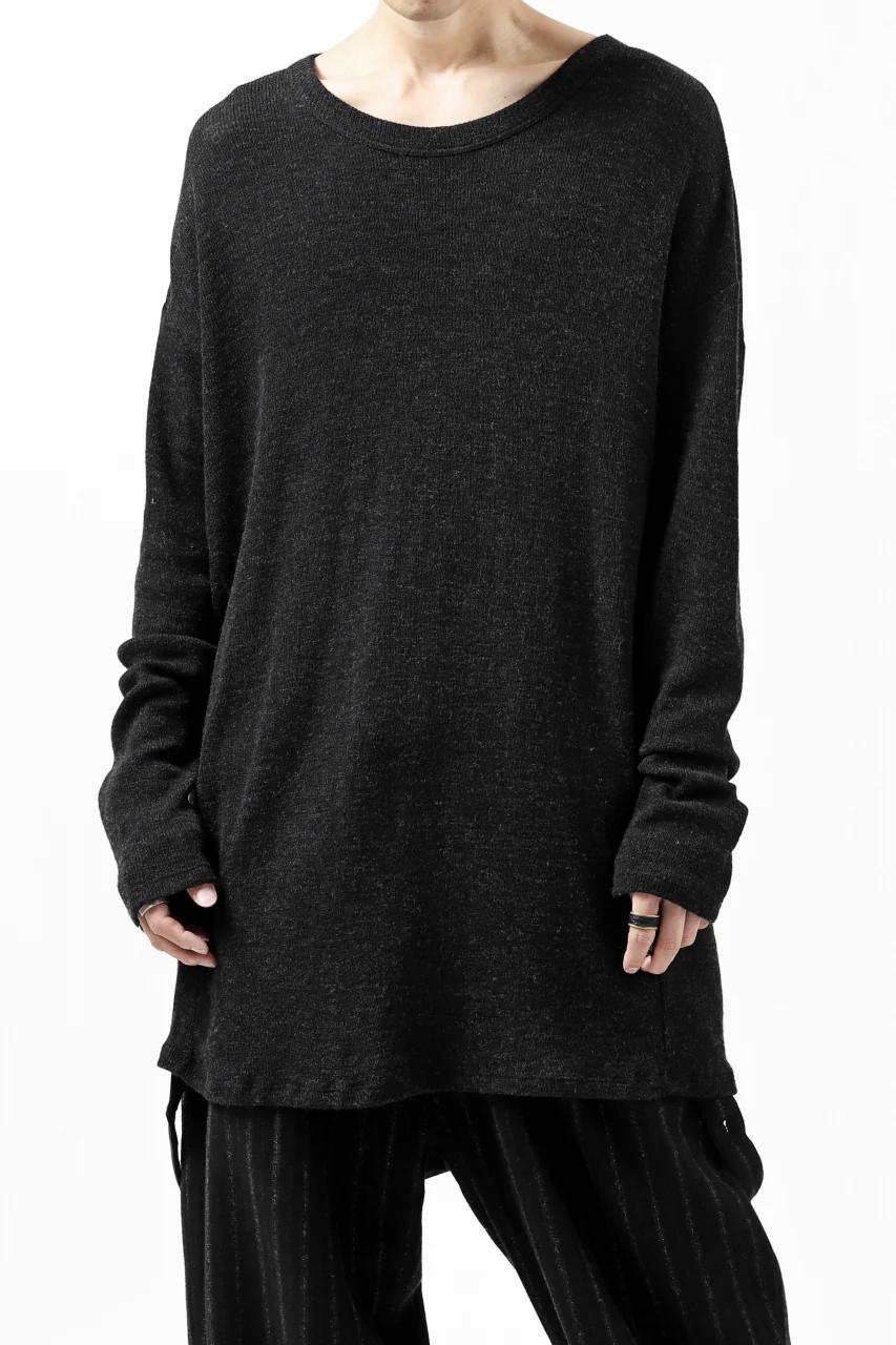 KLASICA ASLEEP CREW NECK KNIT SWEATER / WEANER WOOL RIB (SHADOW) - Image 12