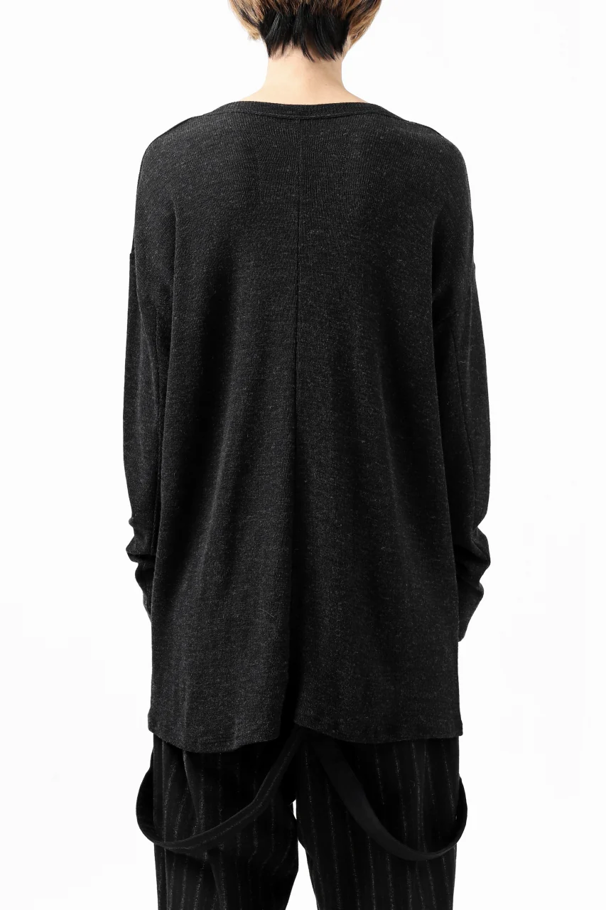 KLASICA ASLEEP CREW NECK KNIT SWEATER / WEANER WOOL RIB (SHADOW) - Image 16