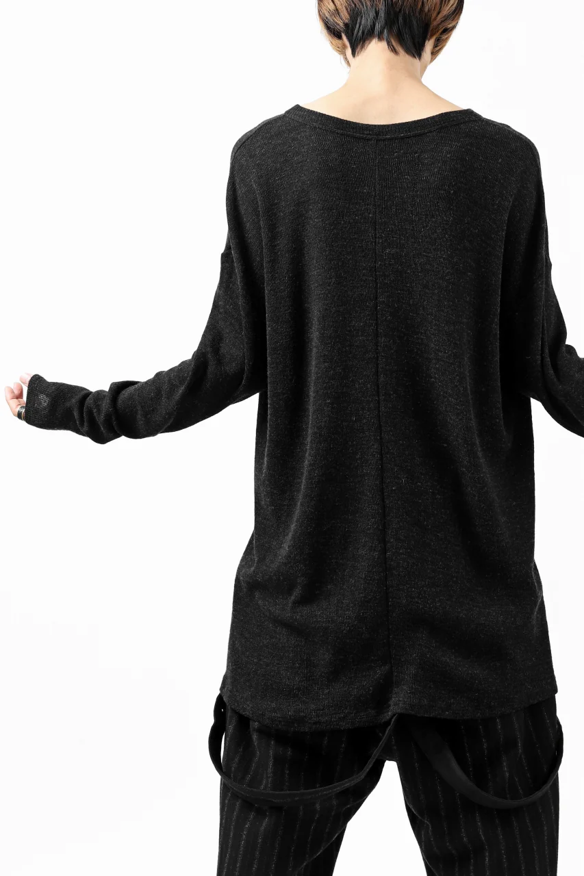 KLASICA ASLEEP CREW NECK KNIT SWEATER / WEANER WOOL RIB (SHADOW) - Image 17