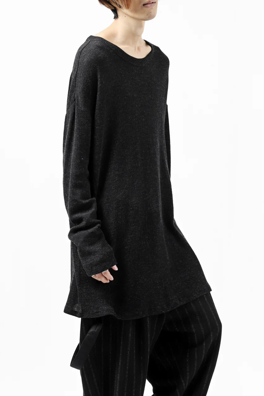 KLASICA ASLEEP CREW NECK KNIT SWEATER / WEANER WOOL RIB (SHADOW) - Image 18