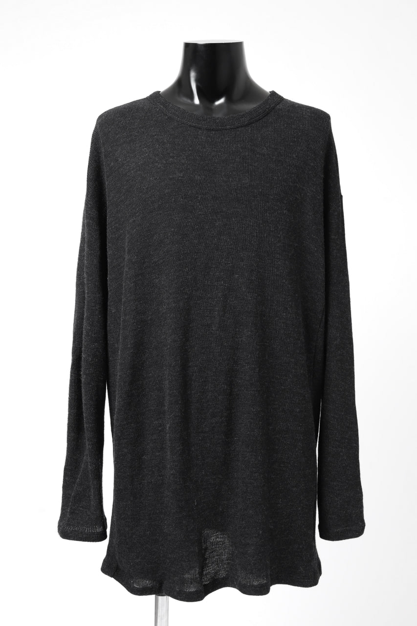 KLASICA ASLEEP CREW NECK KNIT SWEATER / WEANER WOOL RIB (SHADOW) - Image 2