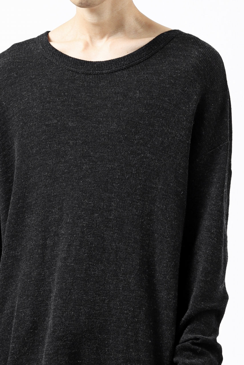 KLASICA ASLEEP CREW NECK KNIT SWEATER / WEANER WOOL RIB (SHADOW) - Image 20