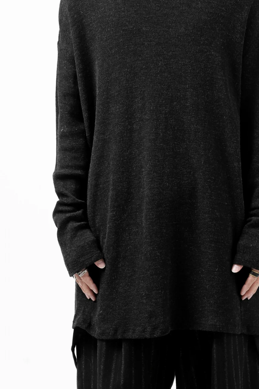 KLASICA ASLEEP CREW NECK KNIT SWEATER / WEANER WOOL RIB (SHADOW) - Image 23