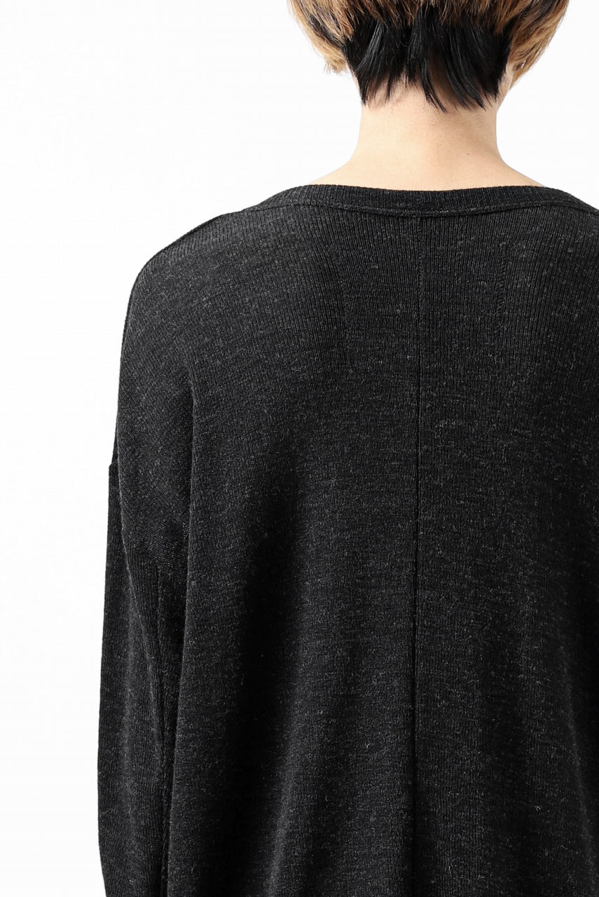 KLASICA ASLEEP CREW NECK KNIT SWEATER / WEANER WOOL RIB (SHADOW) - Image 24