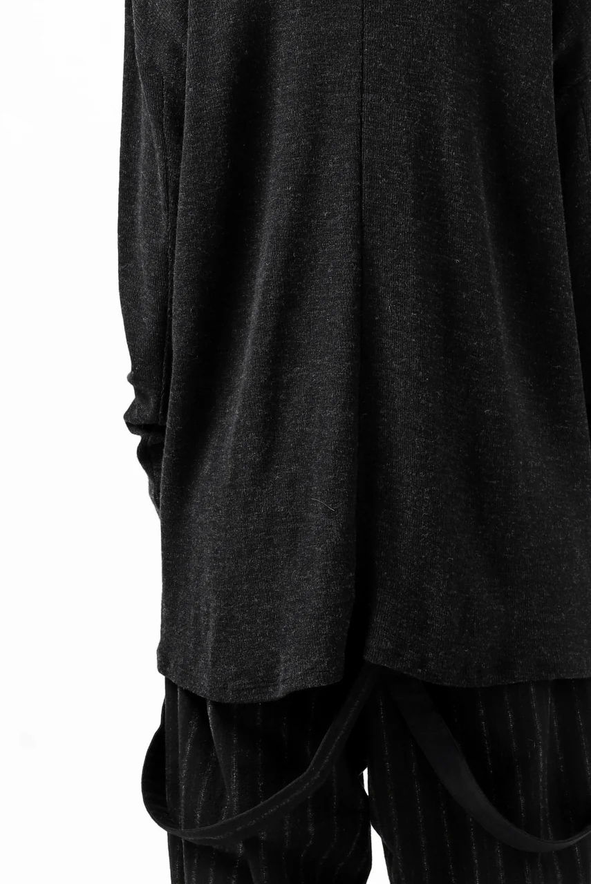 KLASICA ASLEEP CREW NECK KNIT SWEATER / WEANER WOOL RIB (SHADOW) - Image 25