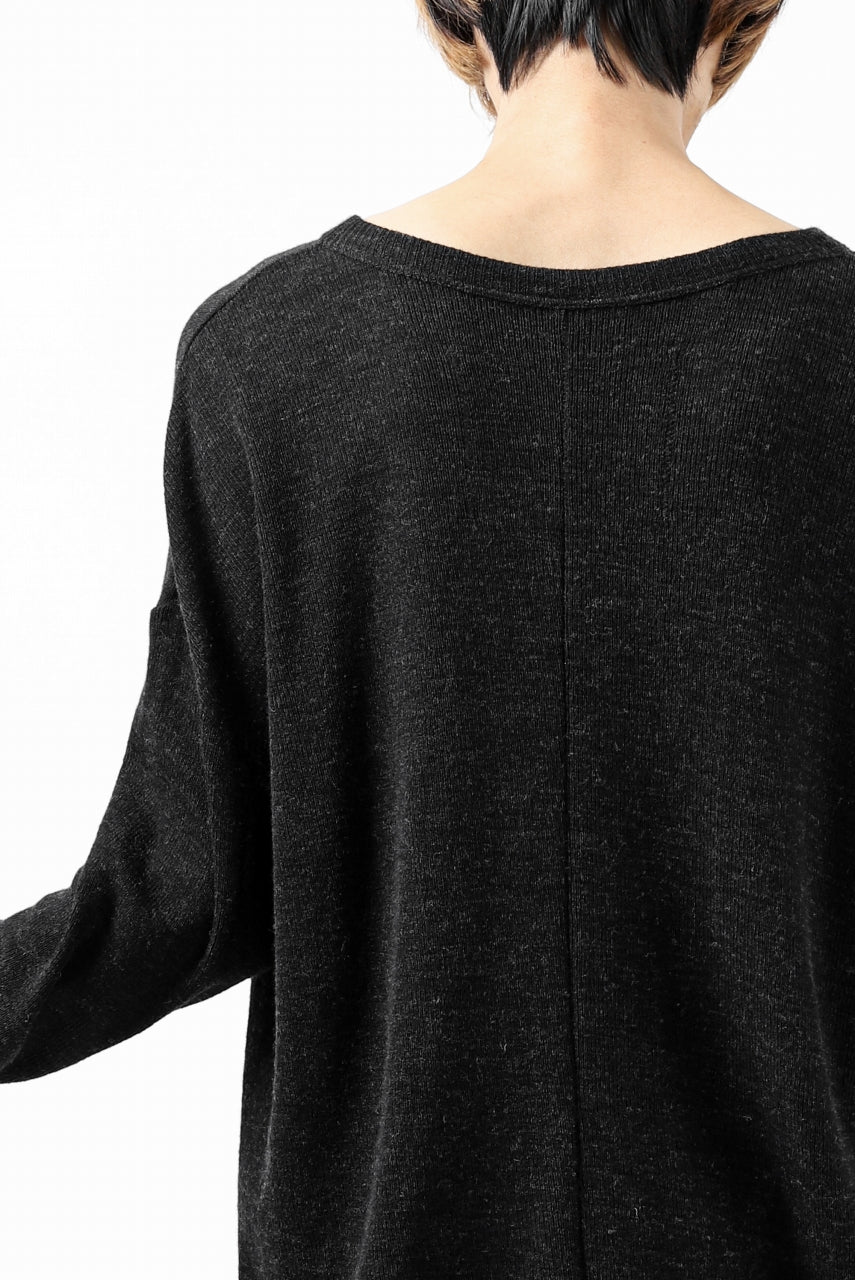 KLASICA ASLEEP CREW NECK KNIT SWEATER / WEANER WOOL RIB (SHADOW) - Image 26