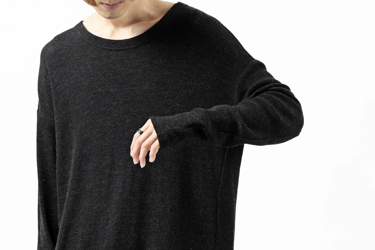 KLASICA ASLEEP CREW NECK KNIT SWEATER / WEANER WOOL RIB (SHADOW) - Image 27