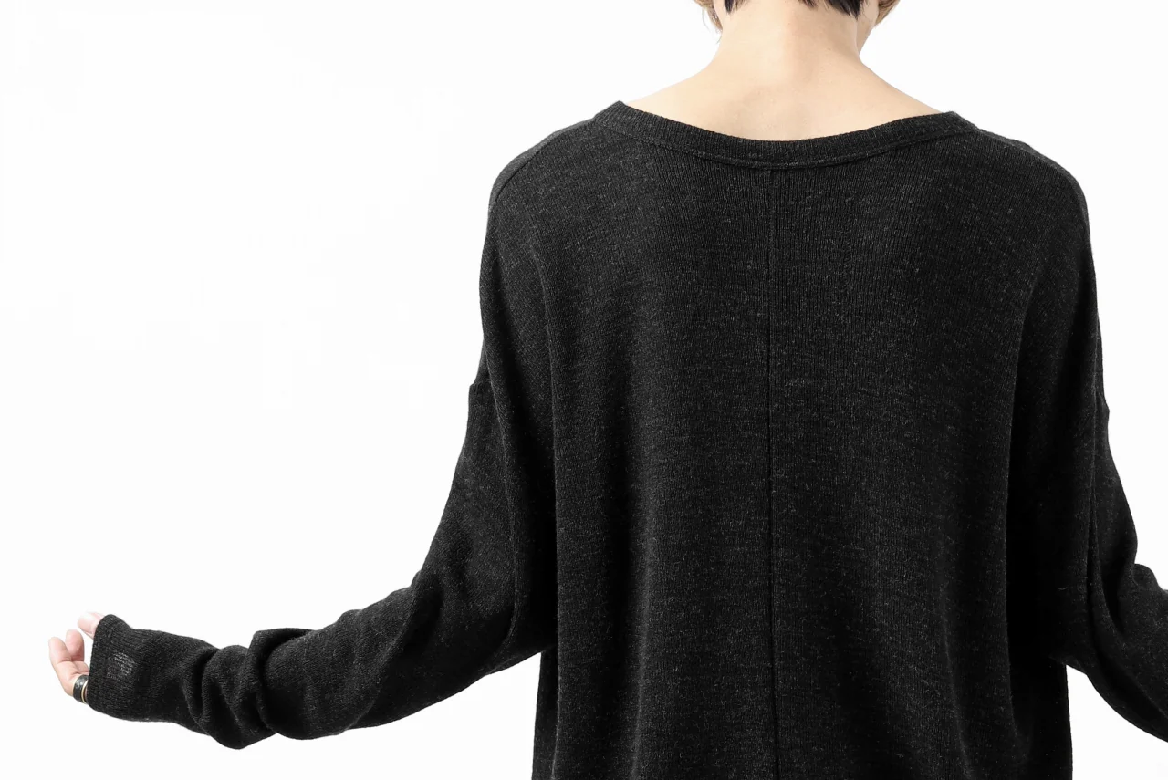 KLASICA ASLEEP CREW NECK KNIT SWEATER / WEANER WOOL RIB (SHADOW) - Image 28