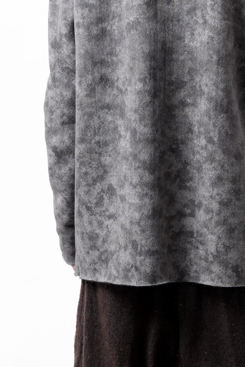 KLASICA ASLEEP LOOSE PULL OVER / GRAINY PRINT BACK SIDE FLEECE (GREIGE) - Image 28