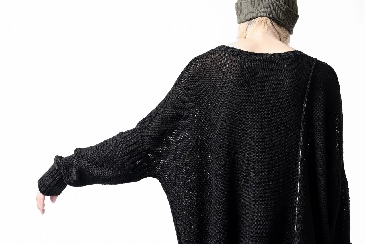 KLASICA ATTACHED LOOSE KNIT PULLOVER / ORG MIX 6PLY FOR 5G LICO (BLACK) - Image 20