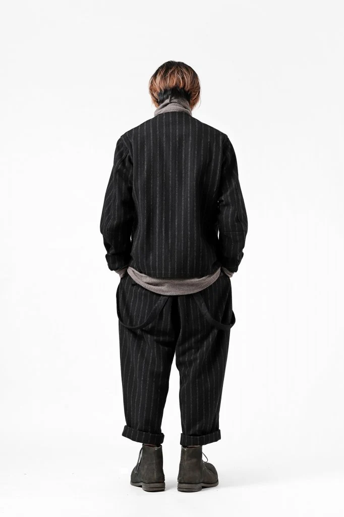 KLASICA BARREL SUSPENDER TROUSERS / WOOL FLANNEL (VINTAGE STRIPE) - Image 27