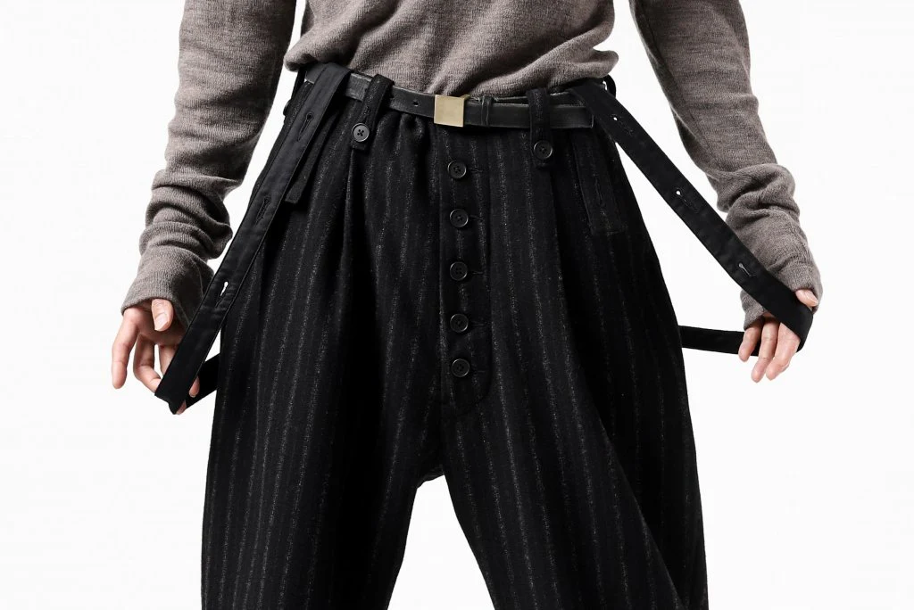 KLASICA BARREL SUSPENDER TROUSERS / WOOL FLANNEL (VINTAGE STRIPE) - Image 33