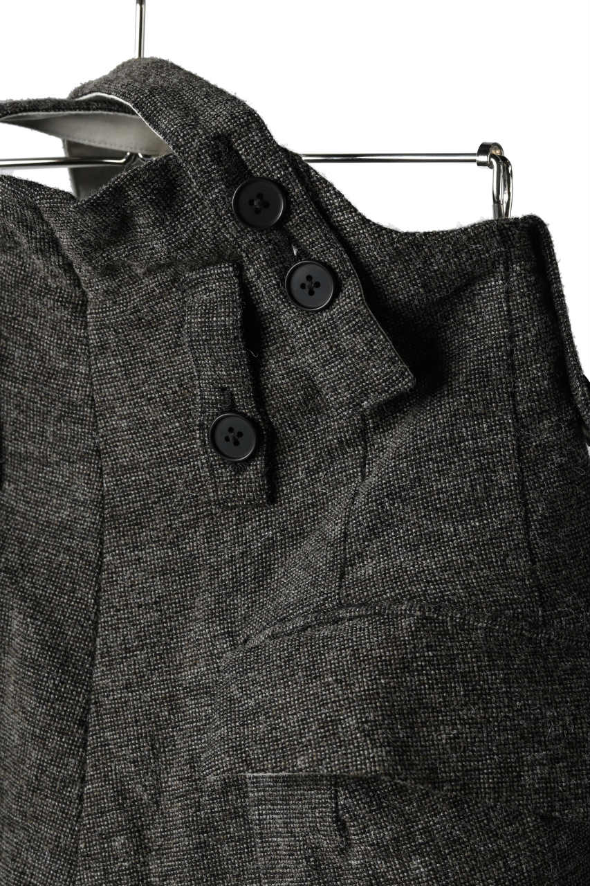 KLASICA BARREL-TWEED SUSPENDER TROUSERS / OFF TWEED WOOL (MIX) - Image 22