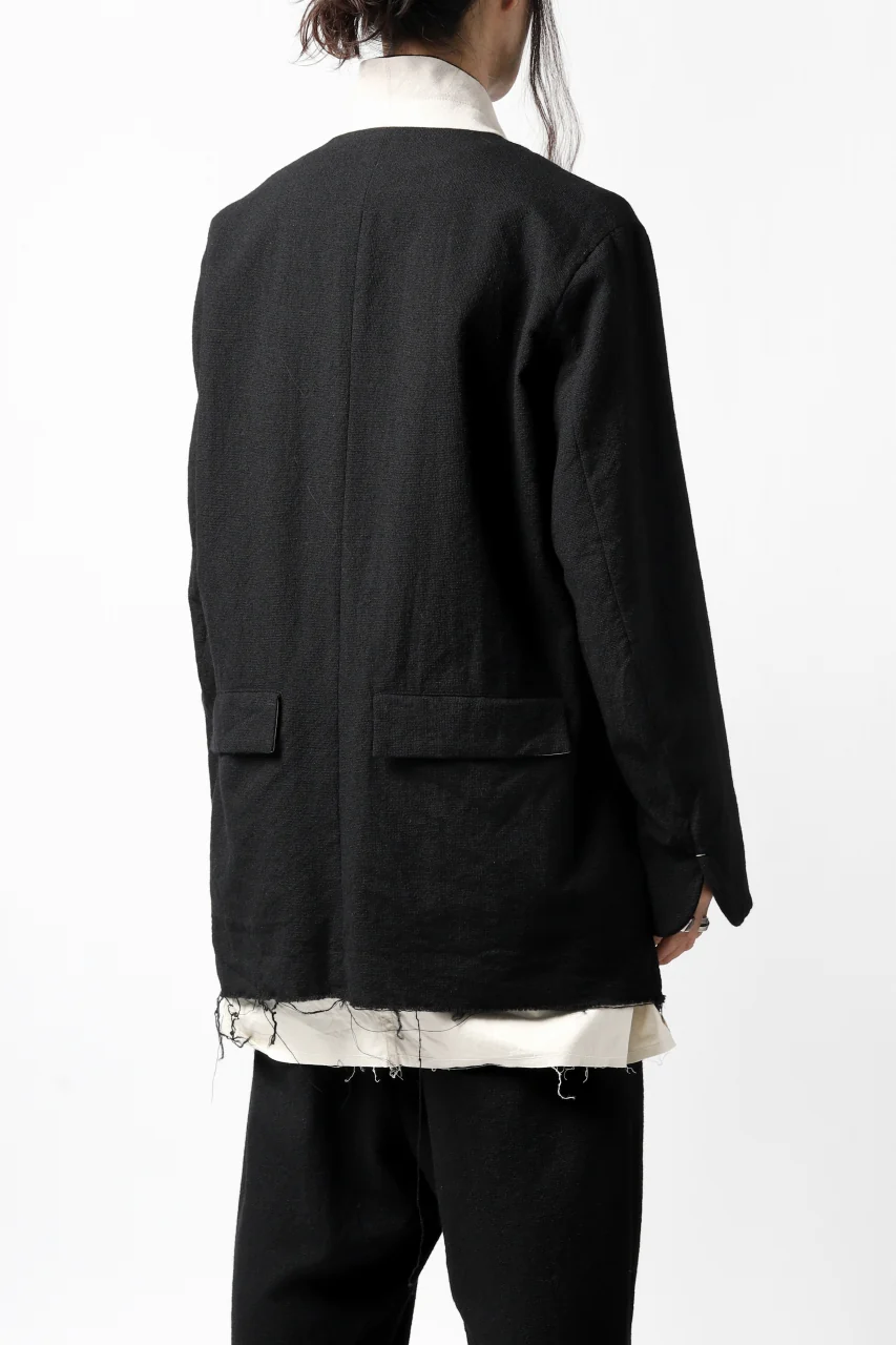 KLASICA BASTILLE PILGRIM BLAZER / OFF TWEED WOOL (BLACK) - Image 12